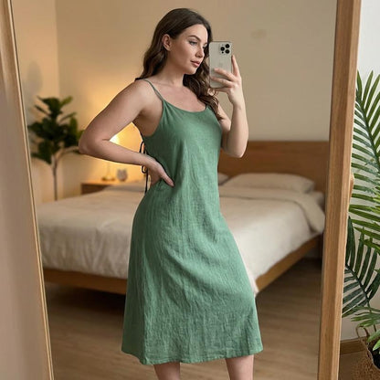 Vestido Luna Backless Largo Sin Espalda con Tirantes Ajustables