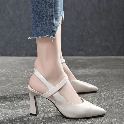 Sandalias de tacón de aguja puntiagudas