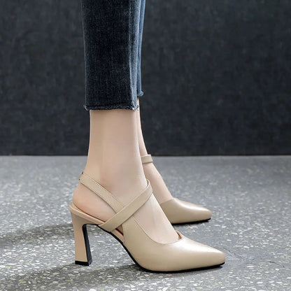 Sandalias de tacón de aguja puntiagudas