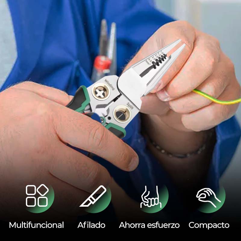 🔥Tijeras pelacables multifuncionales 8 en 1 con prueba eléctrica