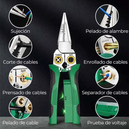 🔥Tijeras pelacables multifuncionales 8 en 1 con prueba eléctrica