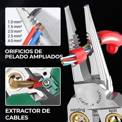 🔥Tijeras pelacables multifuncionales 8 en 1 con prueba eléctrica