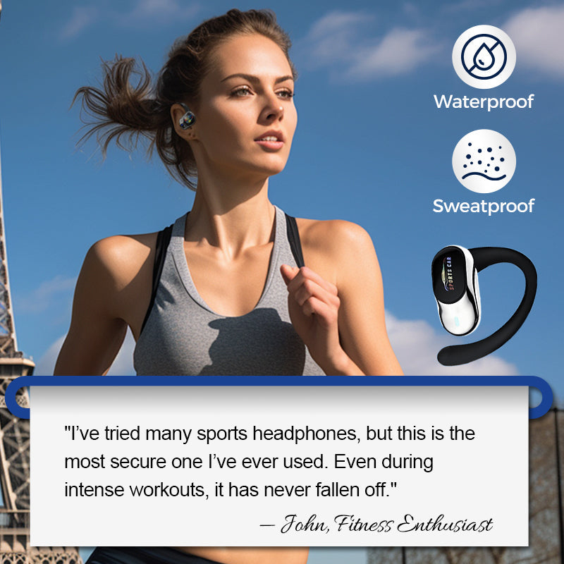 Auriculares abiertos resistentes al agua con cancelación de ruido