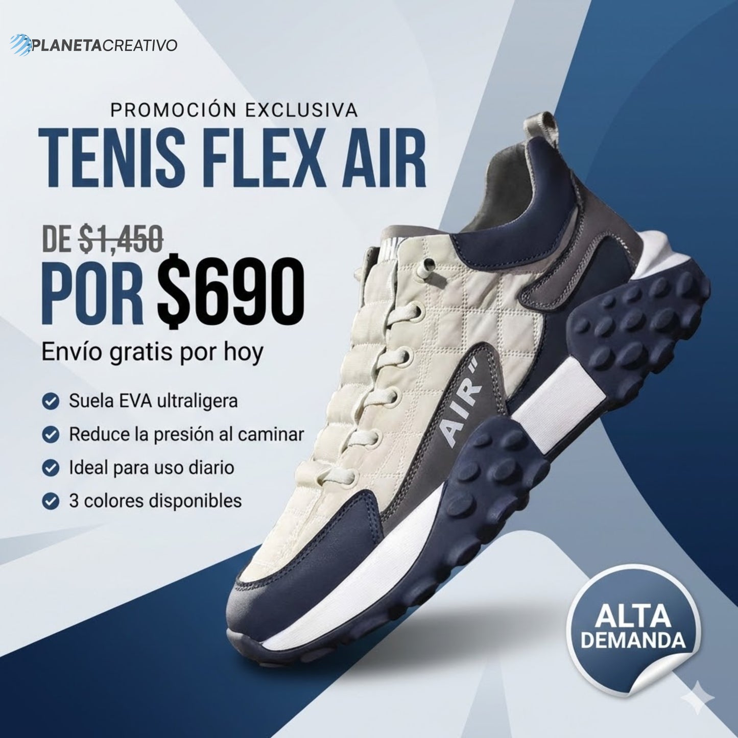 Tenis Ortopédico Air Flex – Alivio Real del Dolor y Comodidad Total