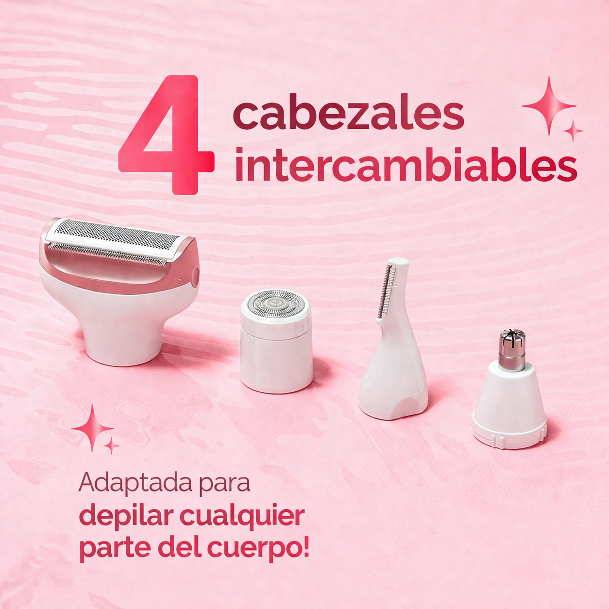 Depilador 4 en 1 DermaFlex – Elimina el vello fácil y sin dolor