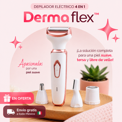 Depilador 4 en 1 DermaFlex – Elimina el vello fácil y sin dolor