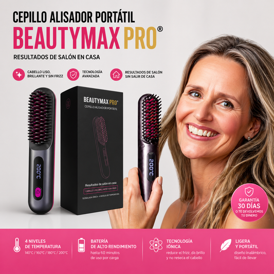 Cepillo Alisador Portátil BeautyMax – Resultados de salón en casa