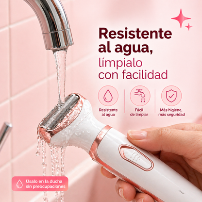 Depilador 4 en 1 DermaFlex – Elimina el vello fácil y sin dolor
