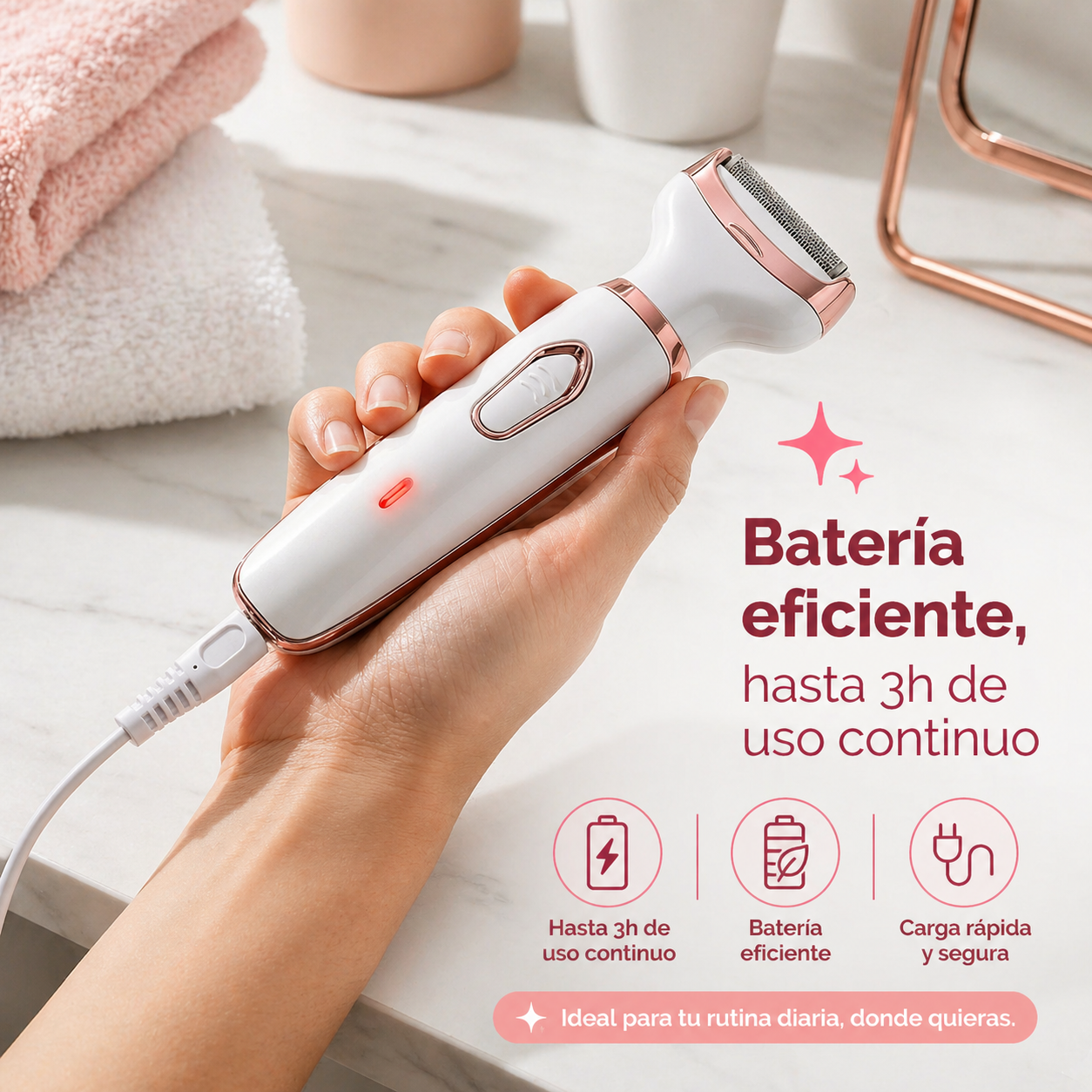 Depilador 4 en 1 DermaFlex – Elimina el vello fácil y sin dolor