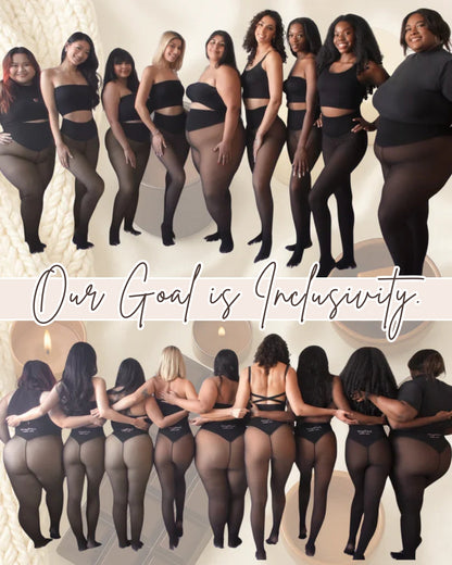 Leggings Transparentes Térmicos con Forro Polar y Control de Abdomen