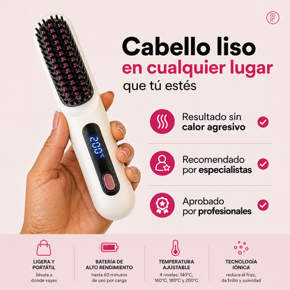 Cepillo Alisador Portátil BeautyMax – Resultados de salón en casa