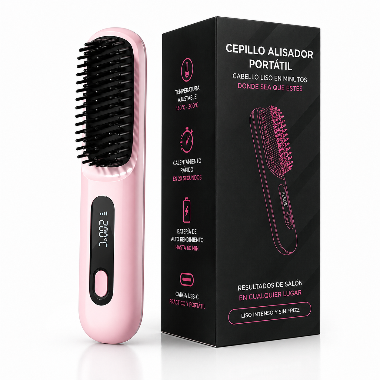 Cepillo Alisador Portátil BeautyMax – Resultados de salón en casa