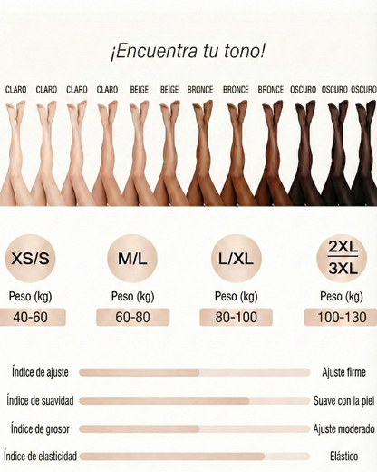 Leggings Transparentes Térmicos con Forro Polar y Control de Abdomen